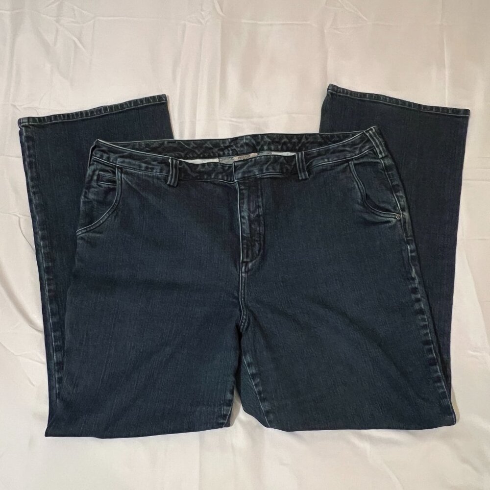 Duluth Trading Co. Women's Medium Indigo Blue Work Jeans in Size 20